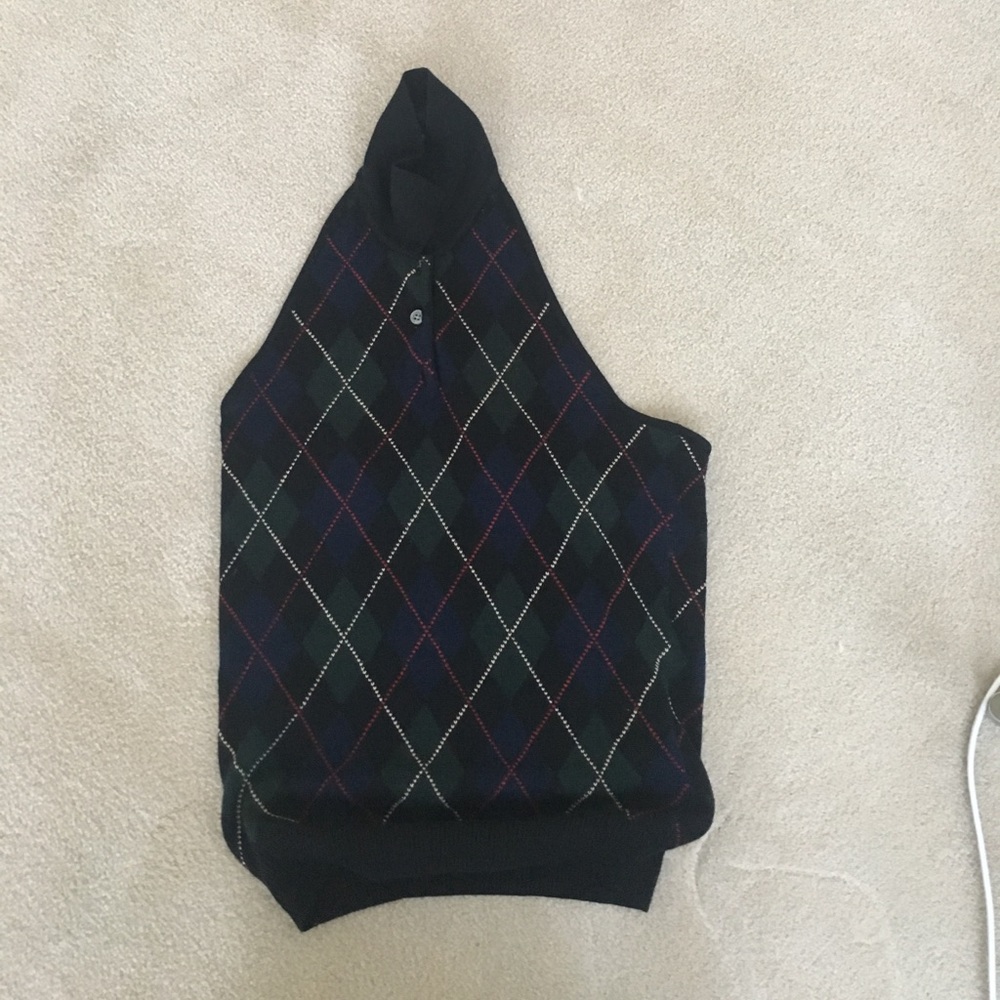 Ralph Lauren cashmere plaid halter